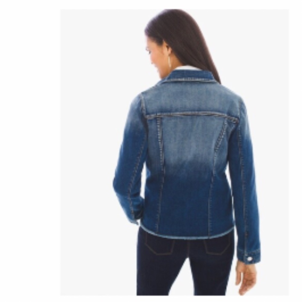 Chico’s Spring Basic Stretch Denim Long Sleeve Xs… - image 5